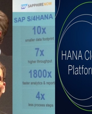SAP Extends Brand Value On Multiple Fronts SAP executives chairman Plattner(clockwise top left), CEO McDermott, Product Head Leukert and Business Network Chief Singh detail different traits of S/4HANA, HANA Cloud Platform