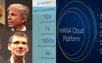 SAP Extends Brand Value On Multiple Fronts SAP executives chairman Plattner(clockwise top left), CEO McDermott, Product Head Leukert and Business Network Chief Singh detail different traits of S/4HANA, HANA Cloud Platform
