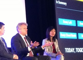 Simon Paris, Christoph Behrendt, Denise Broady (L to R) at SAP Industries Analyst Base Camp