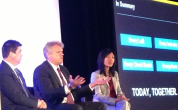 Simon Paris, Christoph Behrendt, Denise Broady (L to R) at SAP Industries Analyst Base Camp