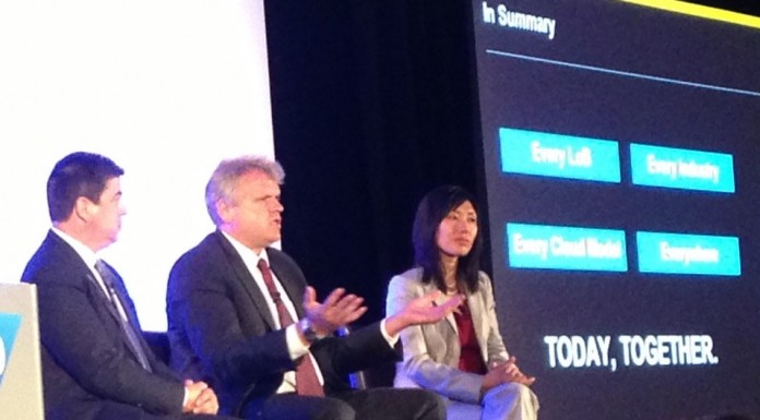 In Search Of The New SAP Cloud for Industries Simon Paris, Christoph Behrendt, Denise Broady (L to R) at SAP Industries Analyst Base Camp