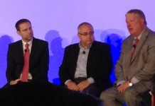 SAP’s Denise Broady(left) with Curtis Cole of Weill Cornell Medical College, Don Whittington of Florida Crystals, Gary Hayes of Centerpoint, and Steve Convey of Accenture on Co-Innovation panel