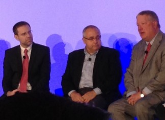 SAP’s Denise Broady(left) with Curtis Cole of Weill Cornell Medical College, Don Whittington of Florida Crystals, Gary Hayes of Centerpoint, and Steve Convey of Accenture on Co-Innovation panel