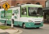 John Elliot, owner of Davidson Chocolate Co. in Davidson, N.C., and a Sage customer, meets Sage bus.