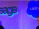 Salesforce.com’s Mark Benioff(left) and Sage’s Stephen Kelly in global Cloud partnership