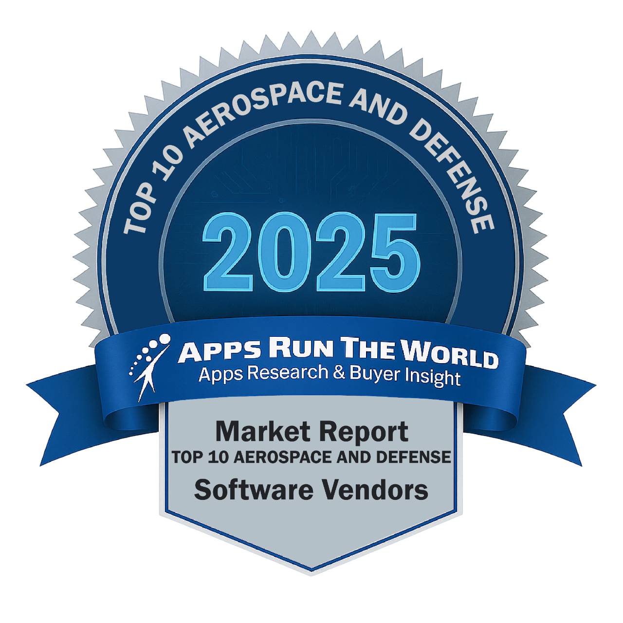 ARTW - Top 10 Aerospace and Defense Software Vendors - Reward Badge - APPS RUN THE WORLD