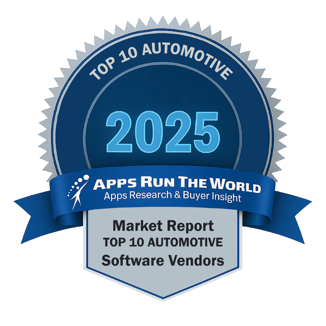 ARTW - Top 10 Automotive Software Vendors - Reward Badge - APPS RUN THE WORLD