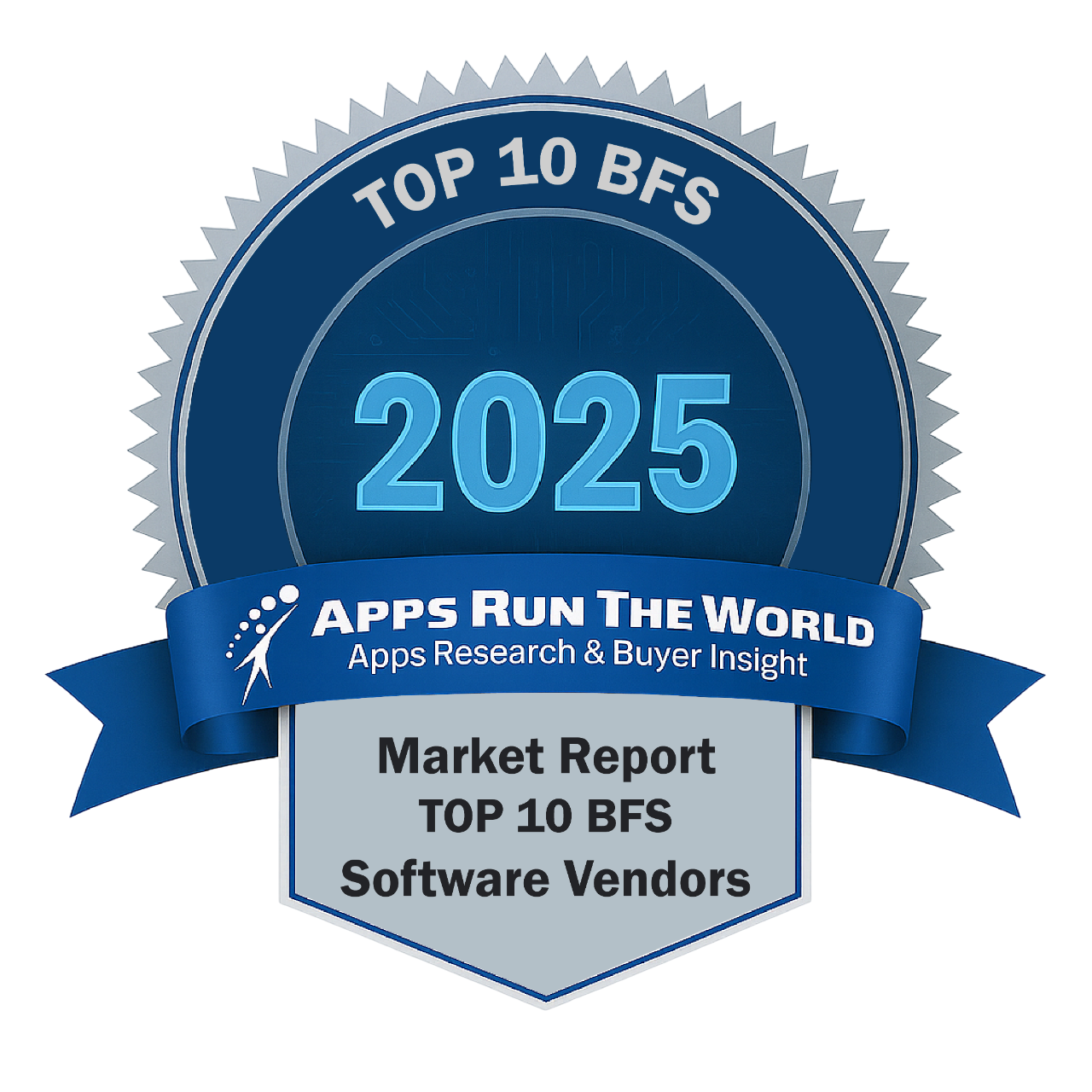 ARTW - Top 10 BFS Software Vendors - Reward Badge - APPS RUN THE WORLD
