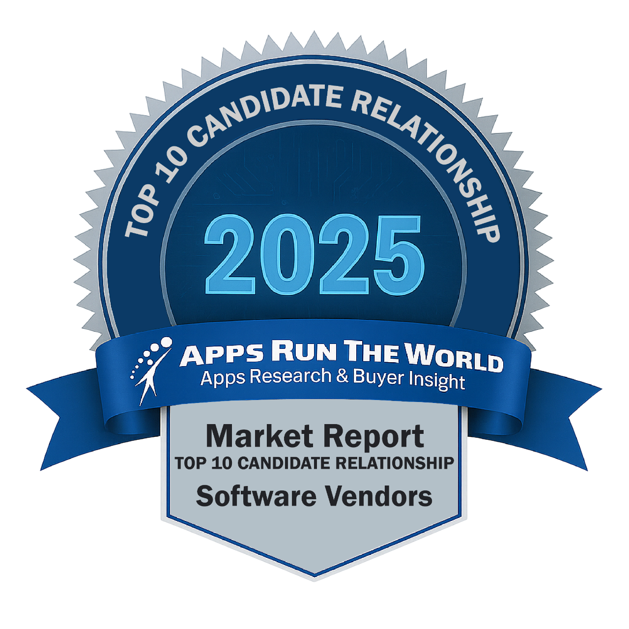 ARTW - Top 10 Candidate Relationship Software Vendors - Reward Badge - APPS RUN THE WORLD