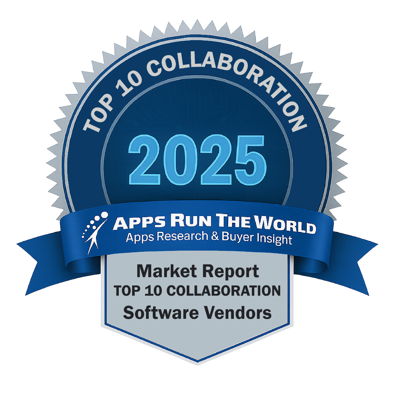 ARTW - Top 10 Collaboration Software Vendors - Reward Badge - APPS RUN THE WORLD