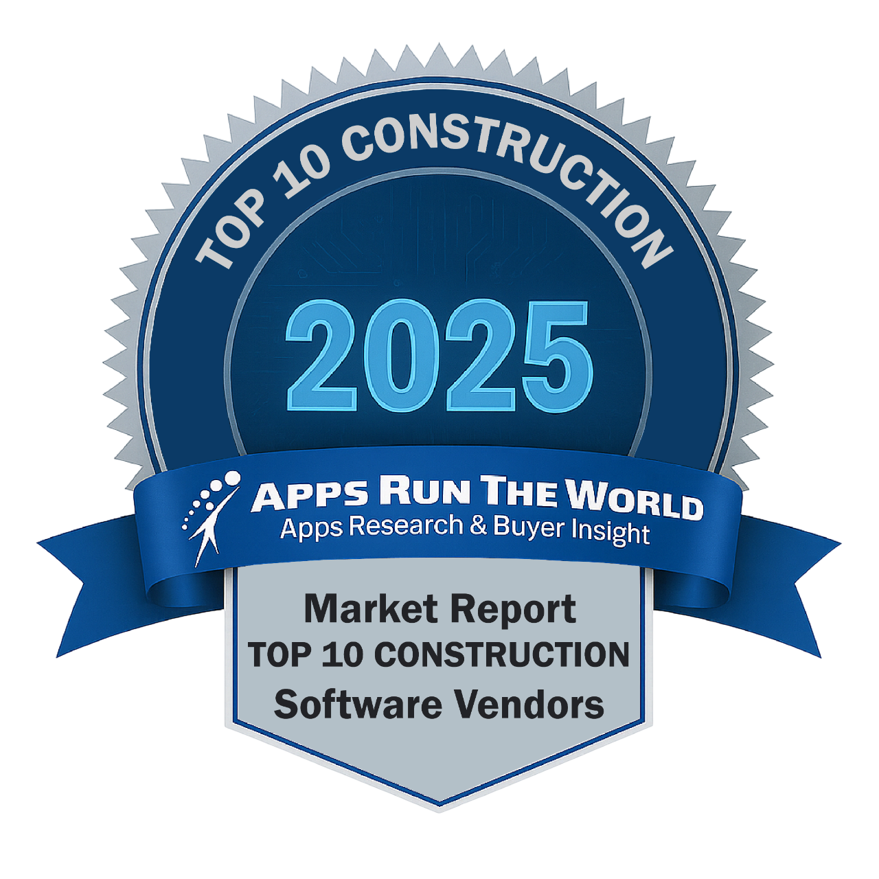ARTW - Top 10 Construction Software Vendors - Reward Badge - APPS RUN THE WORLD