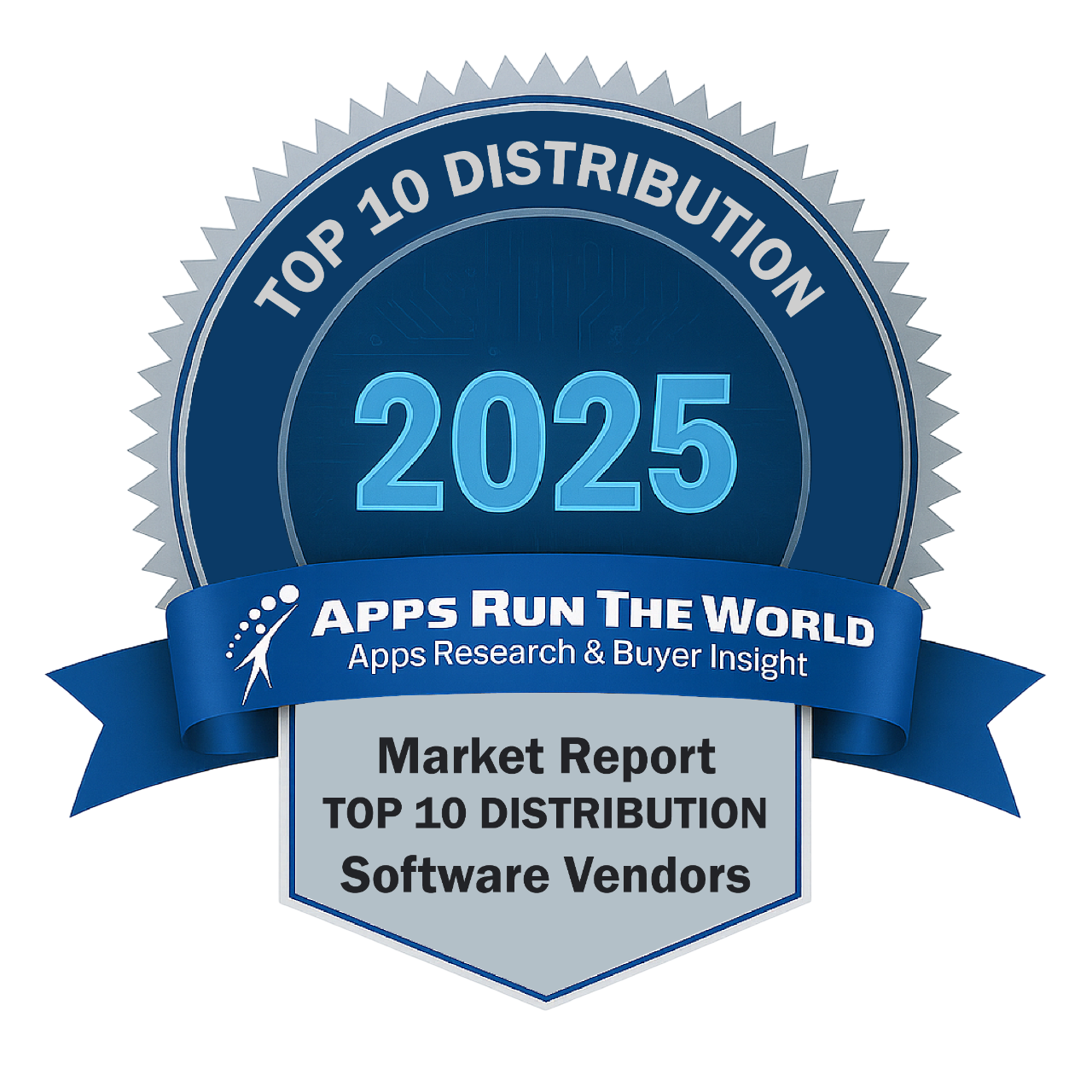 ARTW - Top 10 Distribution Software Vendors - Reward Badge - APPS RUN THE WORLD