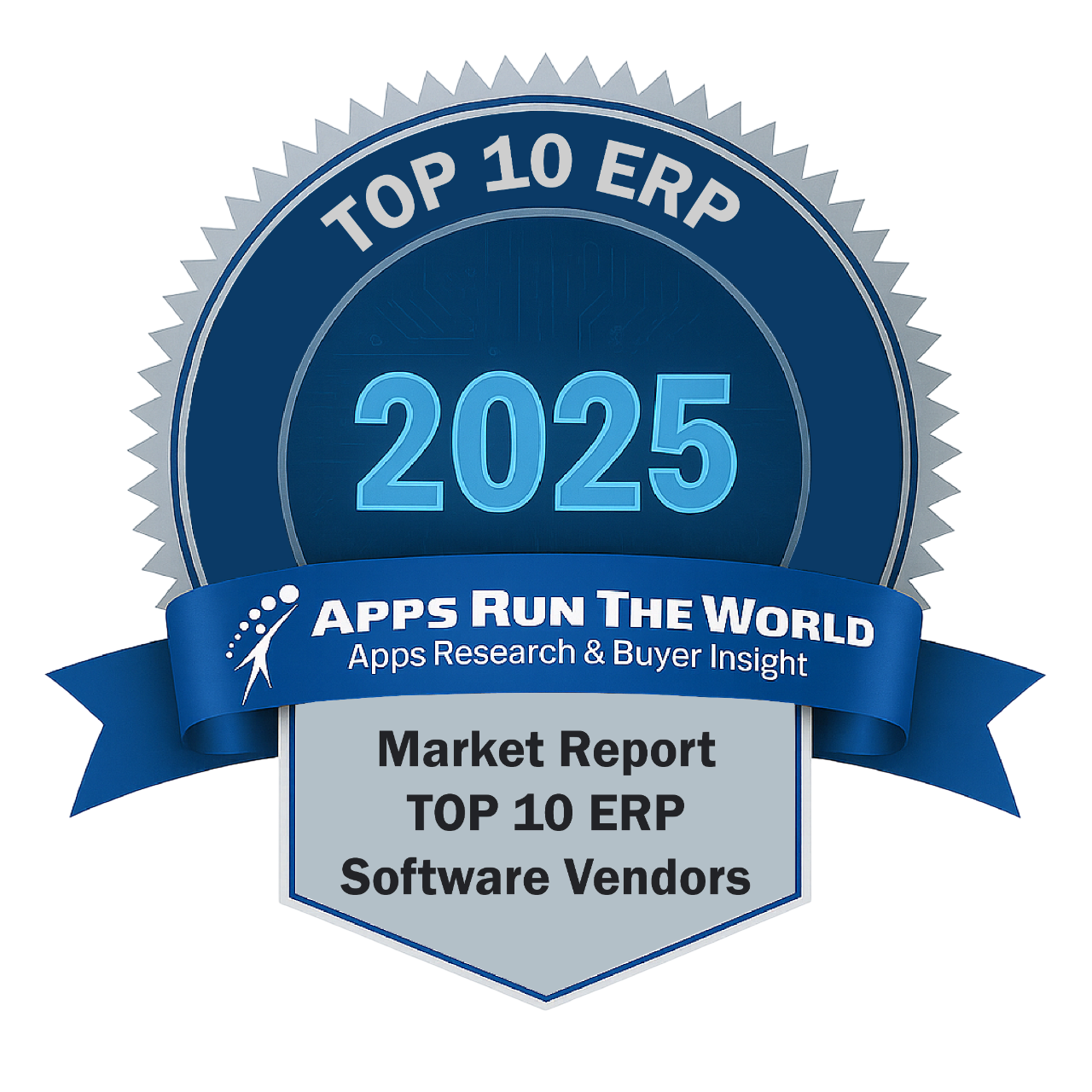 ARTW - Top 10 ERP Software Vendors - Reward Badge - Reward Badge - APPS RUN THE WORLD