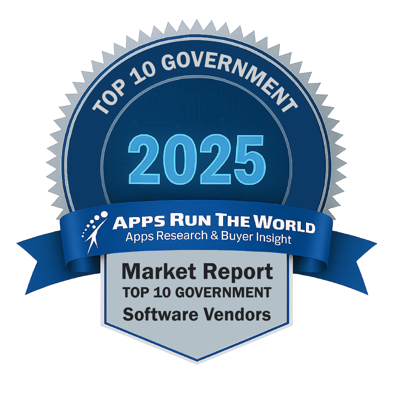 ARTW - Top 10 Government Software Vendors - Reward Badge - APPS RUN THE WORLD