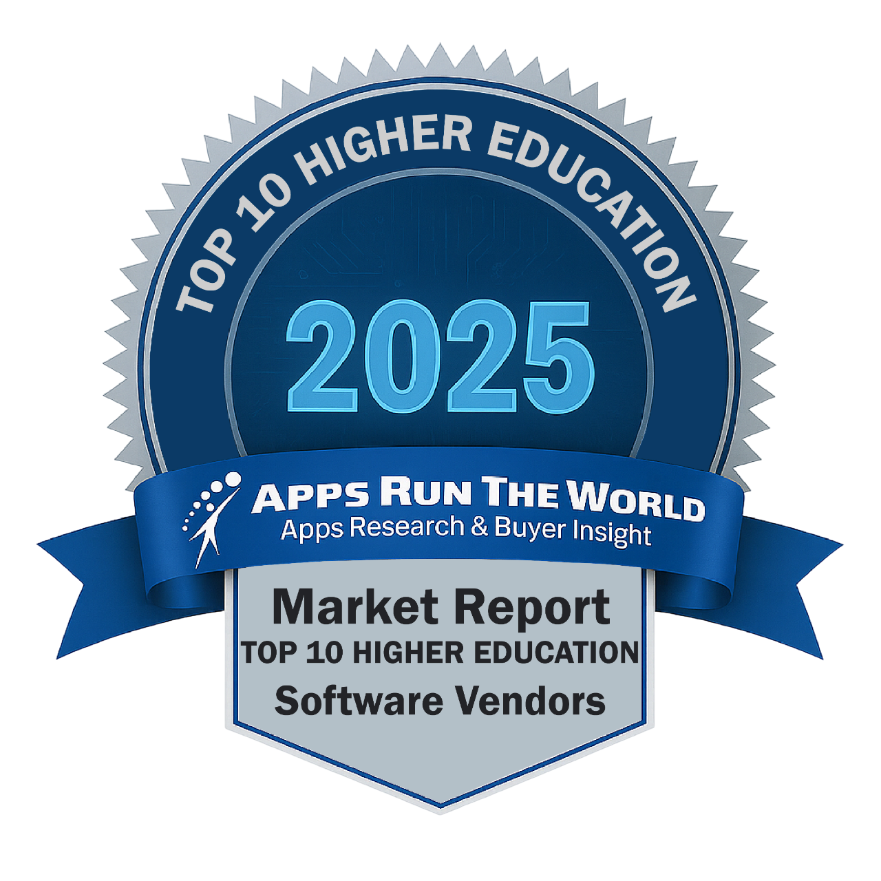 ARTW - Top 10 Higher Education Software Vendors - Reward Badge - APPS RUN THE WORLD