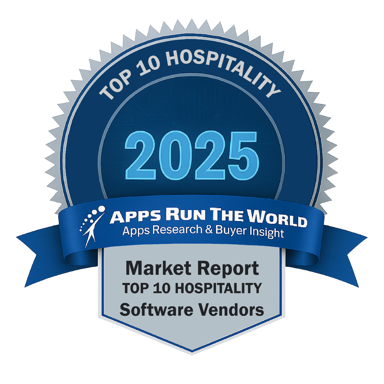 ARTW - Top 10 Hospitality Software Vendors - Reward Badge - APPS RUN THE WORLD
