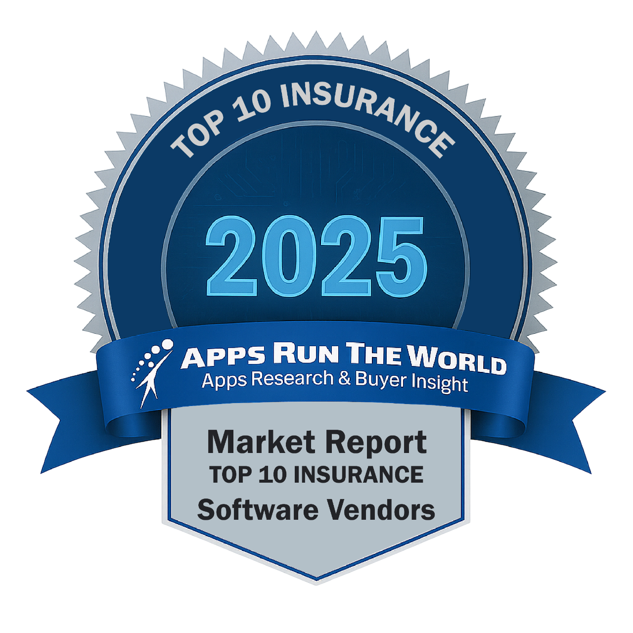 ARTW - Top 10 Insurance Software Vendors - Reward Badge - APPS RUN THE WORLD