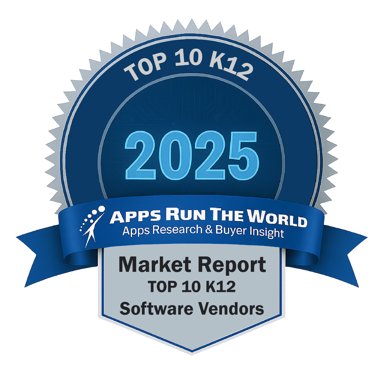 ARTW - Top 10 K12 Software Vendors - Reward Badge - APPS RUN THE WORLD