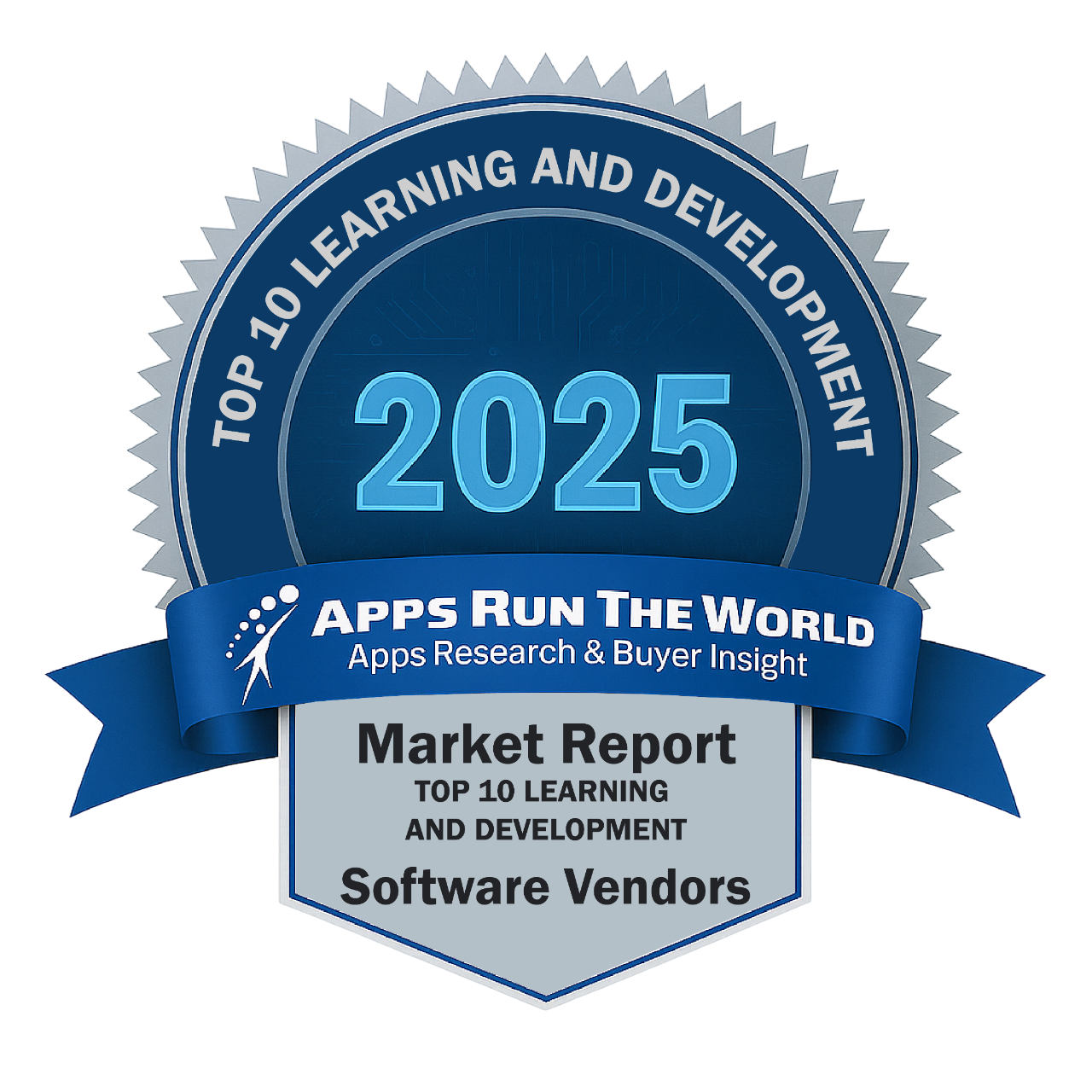 ARTW - Top 10 Learning And Development Software Vendors - Reward Badge - APPS RUN THE WORLD