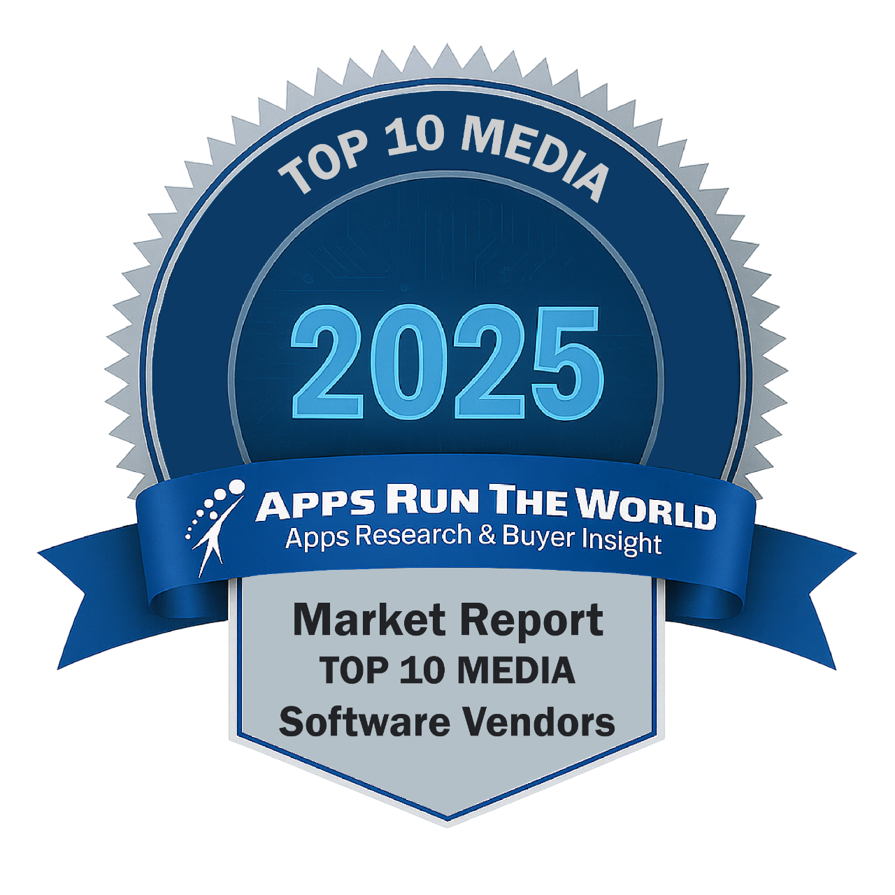 ARTW - Top 10 Media Software Vendors - Reward Badge - APPS RUN THE WORLD