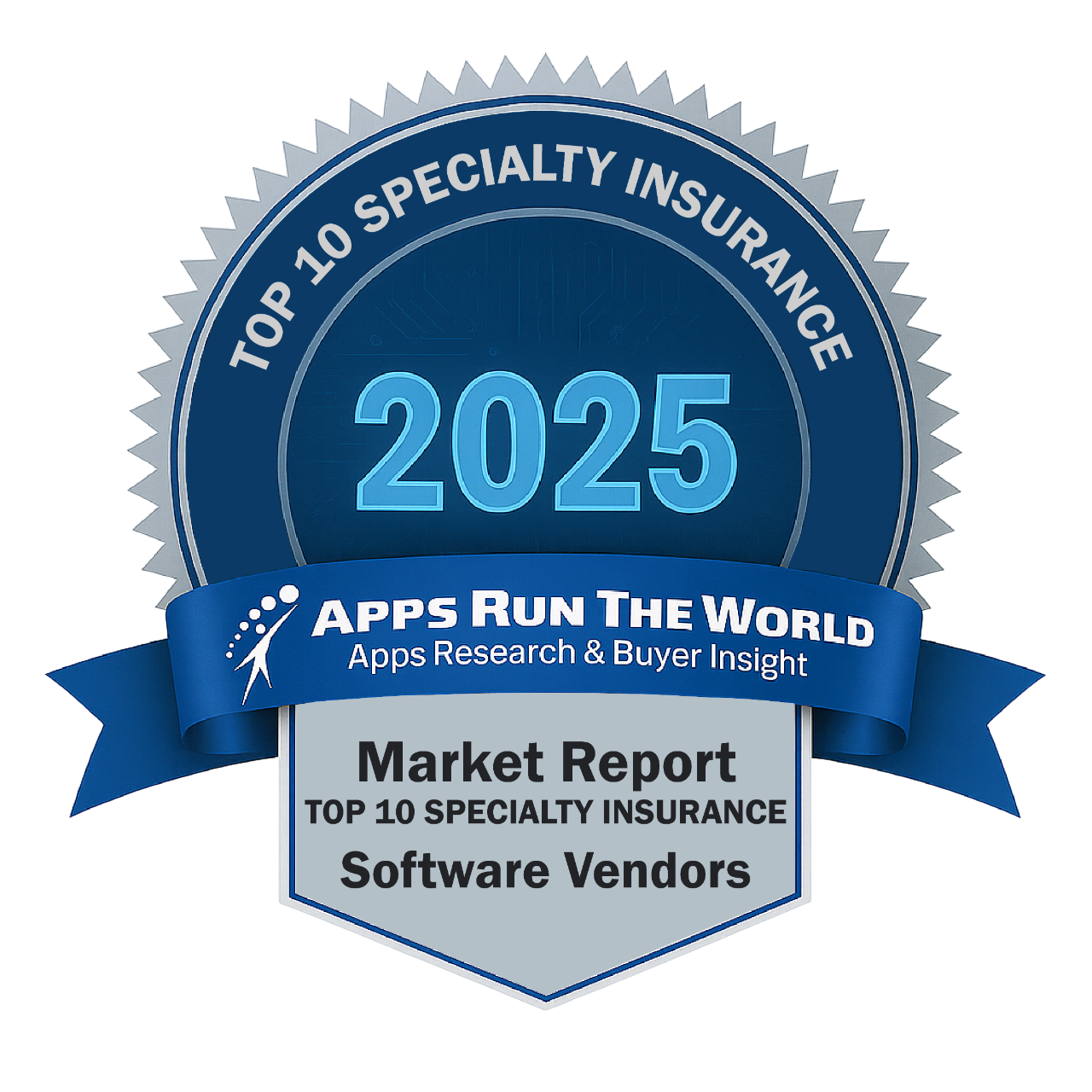 ARTW - Top 10 Specialty Insurance Software Vendors - Reward Badge - APPS RUN THE WORLD