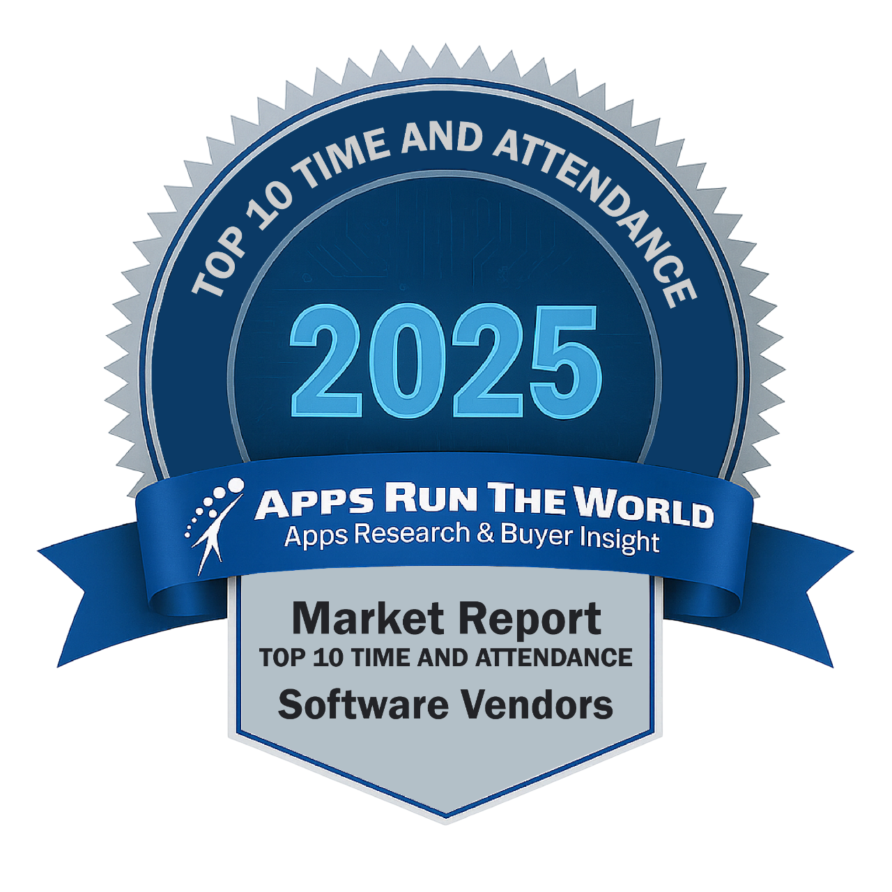 ARTW - Top 10 Time And Attendance Software Vendors - Reward Badge - APPS RUN THE WORLD