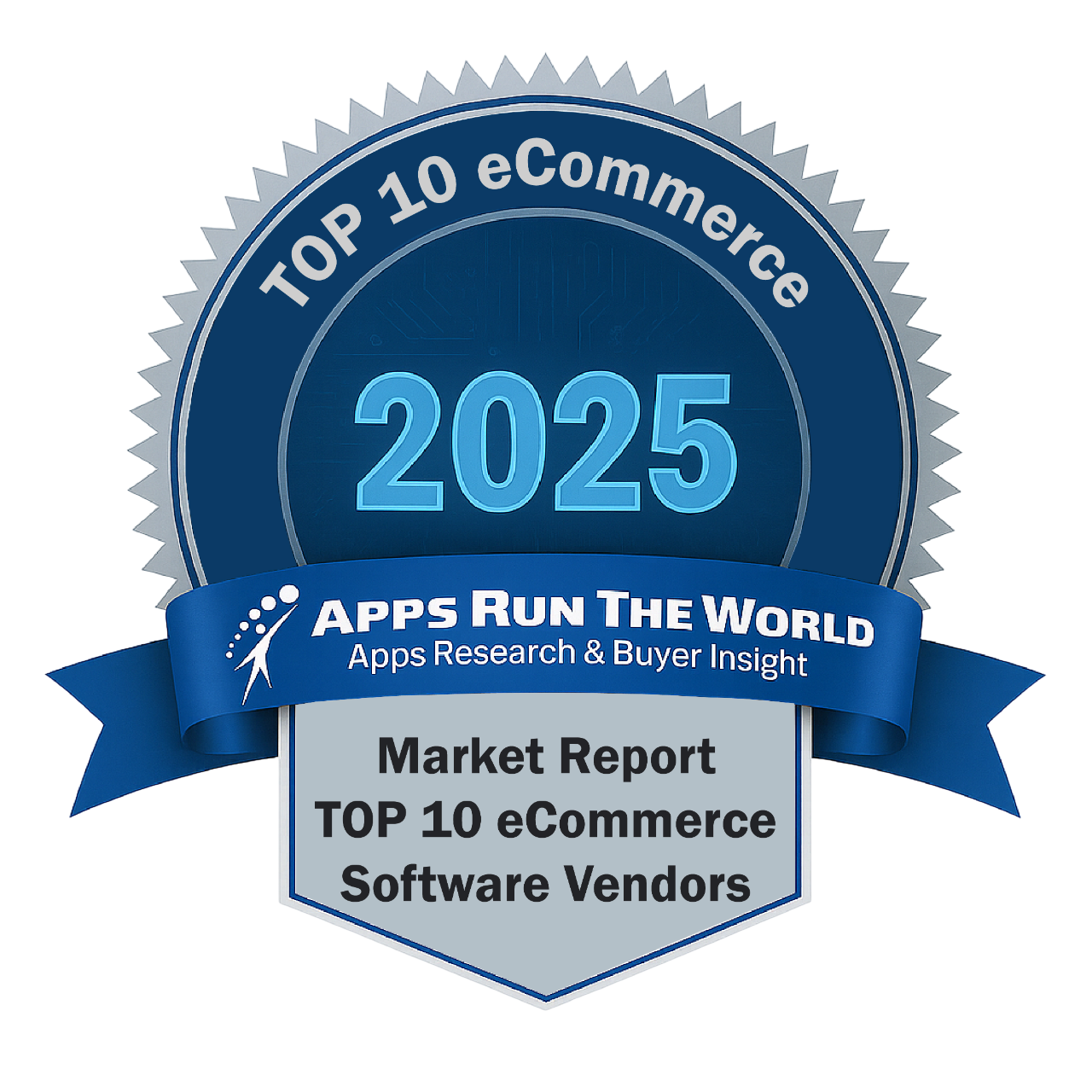 ARTW - Top 10 eCommerce Software Vendors - Reward Badge - APPS RUN THE WORLD