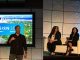 At Vision 2019, CEO Mike Morini (left to right), Meghan Rees of MLSE and Shilpi Narang of Workplace by Facebook
