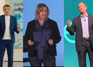 Christian Klein of SAP(left to right), Yvette Cameron of Oracle and Chris Todd of UKG on SME push