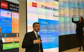 Infor executives (l to r) Massimo Capoccia, Ziad Nejmeldeen, and Mayumi Hiramatsu talk up Infor innovation campaign