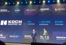 Koch Industries CFO Steve Feilmeier(left) and Infor CEO Charles Phillips at Inforum 2017
