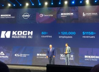 Koch Industries CFO Steve Feilmeier(left) and Infor CEO Charles Phillips at Inforum 2017