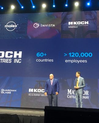 Koch Industries CFO Steve Feilmeier(left) and Infor CEO Charles Phillips at Inforum 2017