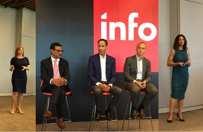 (Left to right)VP Jill Strange of Infor HCM Science Apps, CTO Soma Somasundaram, CEO Charles Phillips, CFO Kevin Samuelson, and VP Heidi Benko of Infor SCM
