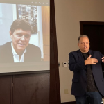 Unit4 Unloads, Recharges, And Reboots Itself For Midmarket ERP Customers Morgan Siegler of TA Associates(left) and CEO Mike Ettling at Unit4 Analyst Event in Boston