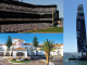 Oracle sponsors naming rights to SF Giants stadium, SailGP and renovates San Mateo Marriott(photos by MLB, hotel website and AP)
