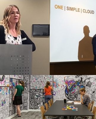 SAC event features Stephanie Turner of Honda(top left), Gerrit Kazmaier of SAP in Vancouver offices recently renovated by Omicron
