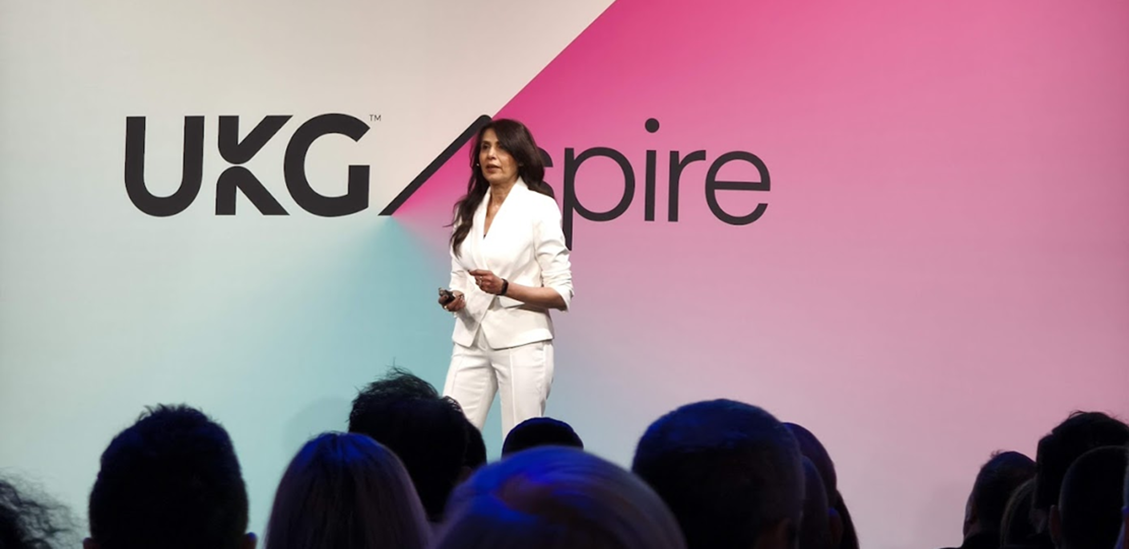Seemaa Gilani, UKG’s SVP of Global Delivery Services present the 2026 UKG Innovation Awards.