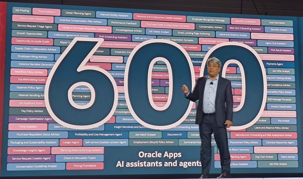 Steve Miranda, Oracle EVP of Applications Development unveil over 600 AI agents