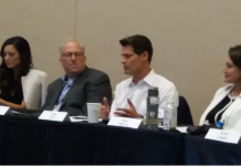 Left to Right: Kirsten Allegri Williams (CMO), Stephen Spears (CRO), Greg Tomb (President) and Amy Wilson (EVP of Product) at SuccessConnect