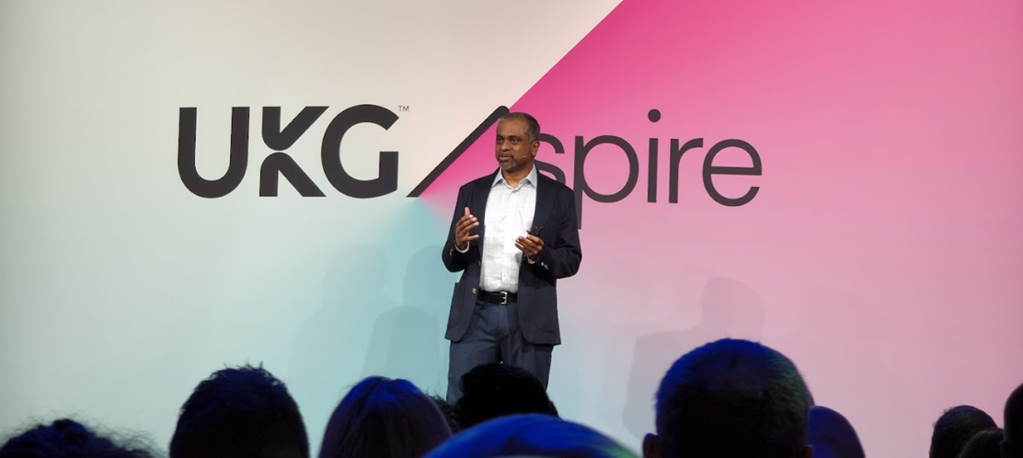 Suresh Vittal, UKG Chief Product Officer, presents the Workforce Operating Platform as the data foundation for real-time workforce intelligence