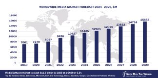 Worldwide Media Software Market Forecast, 2024-2029, $M